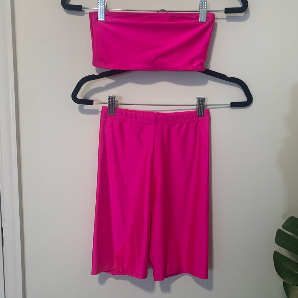 Pink/Fuschia biker set